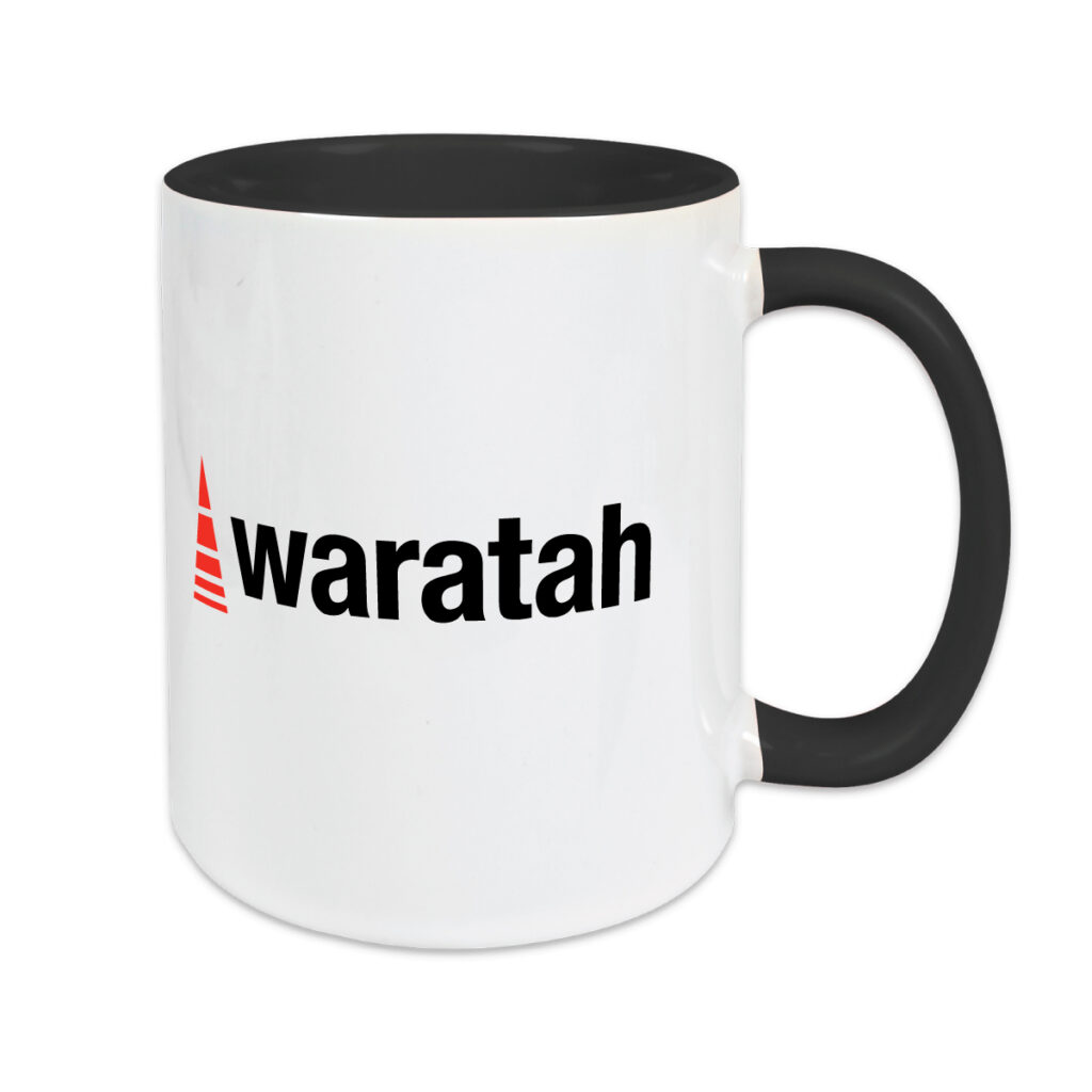 Waratah Coffee Two Colour Mug Black