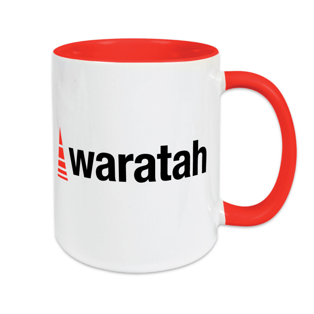 Waratah Coffee Two Colour Mug Red